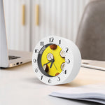 Yellow Coconut Pattern Print Alarm Clock