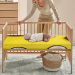 Yellow Coconut Pattern Print Baby Crib Sheet