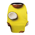 Yellow Coconut Pattern Print Baby Seat Cover