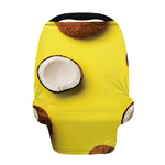 Yellow Coconut Pattern Print Baby Seat Cover