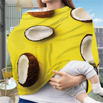 Yellow Coconut Pattern Print Baby Seat Cover