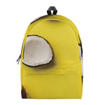 Yellow Coconut Pattern Print Backpack