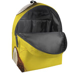 Yellow Coconut Pattern Print Backpack