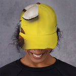 Yellow Coconut Pattern Print Baseball Cap