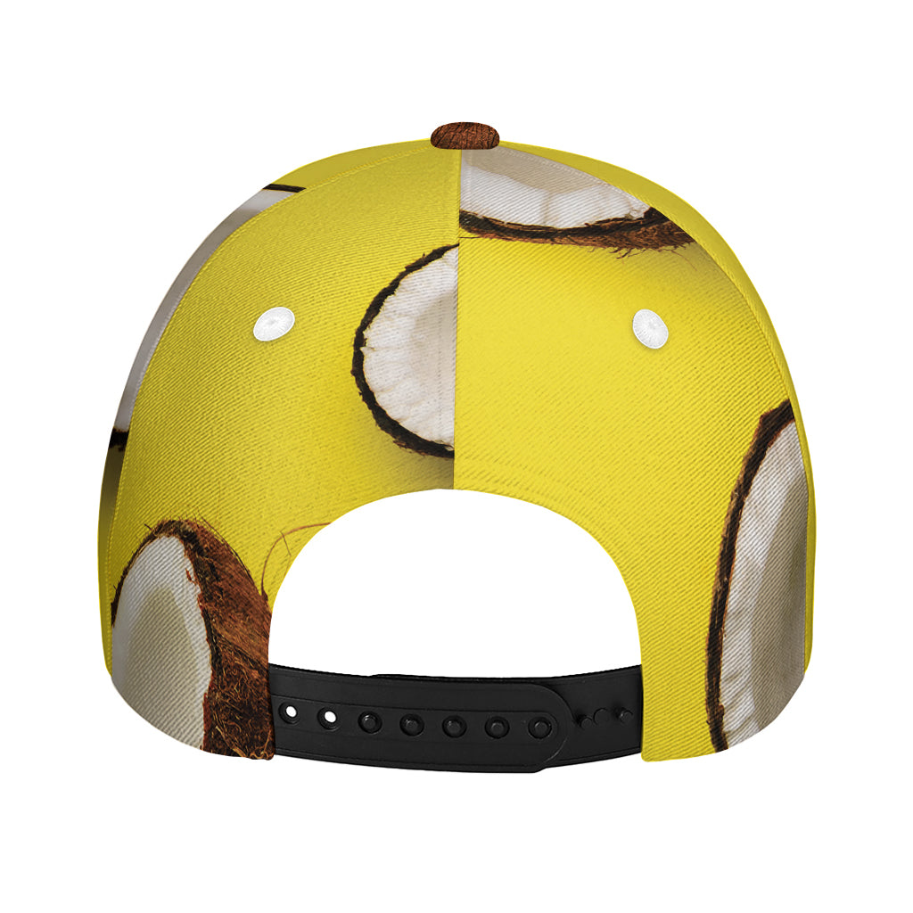 Yellow Coconut Pattern Print Baseball Cap