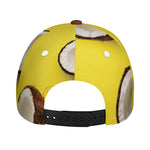 Yellow Coconut Pattern Print Baseball Cap