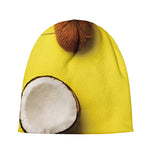 Yellow Coconut Pattern Print Beanie