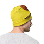 Yellow Coconut Pattern Print Beanie