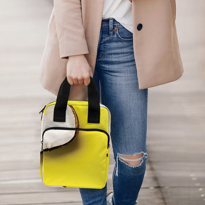 Yellow Coconut Pattern Print Bible Tote Bag