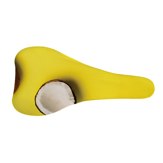 Yellow Coconut Pattern Print Bicycle Seat Cover