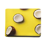 Yellow Coconut Pattern Print Bifold Wallet