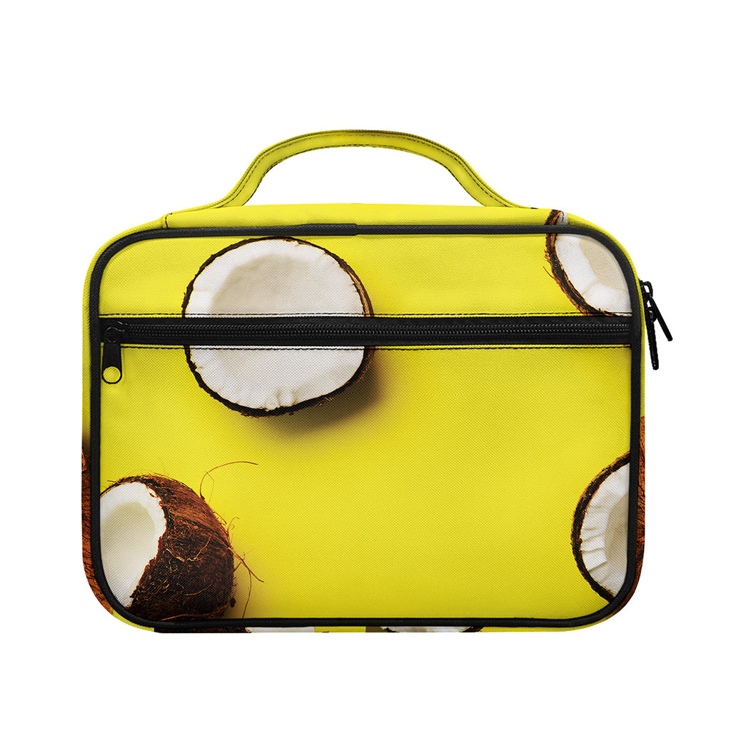 Yellow Coconut Pattern Print Briefcase Bible Bag
