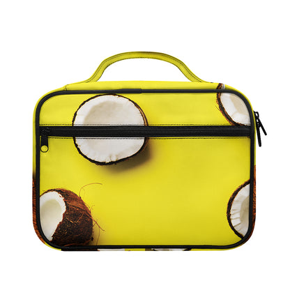 Yellow Coconut Pattern Print Briefcase Bible Bag