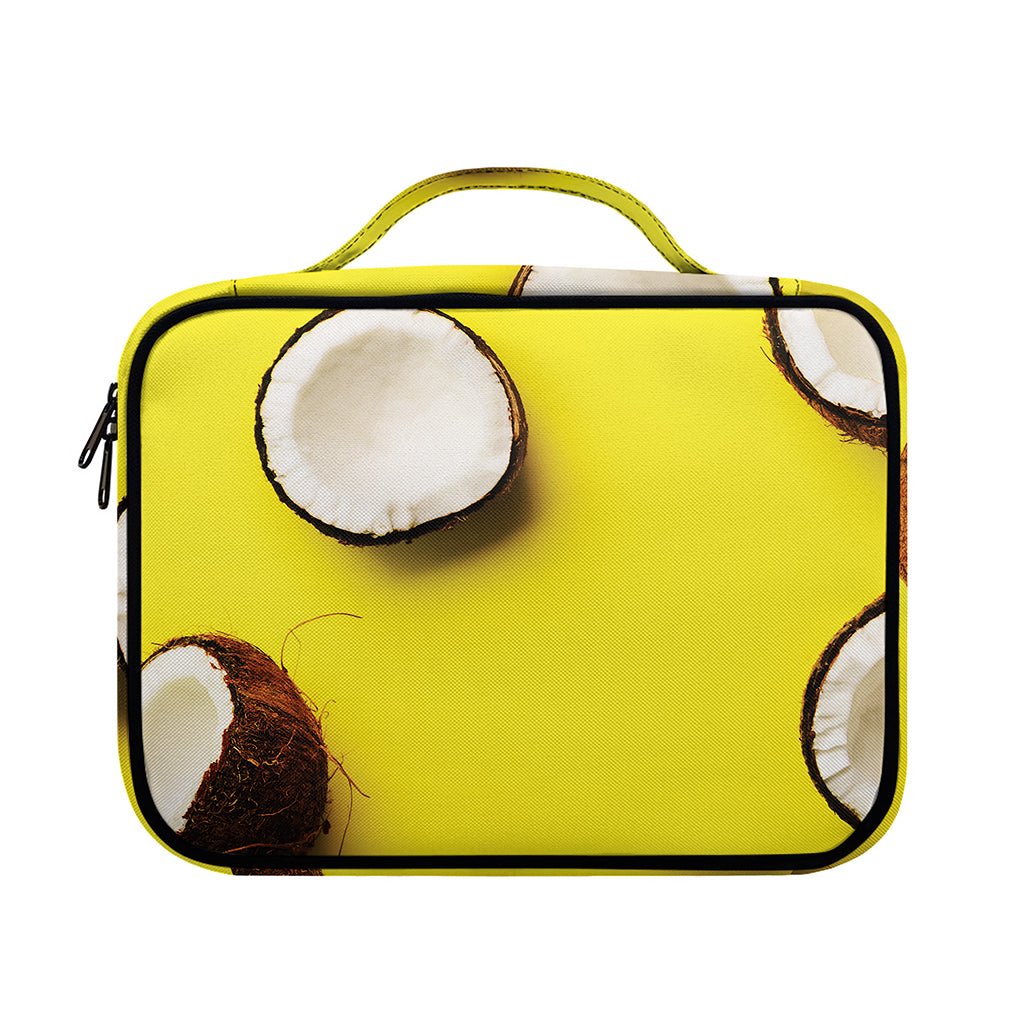 Yellow Coconut Pattern Print Briefcase Bible Bag