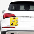 Yellow Coconut Pattern Print Car Sticker