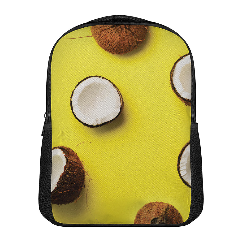 Yellow Coconut Pattern Print Casual Backpack
