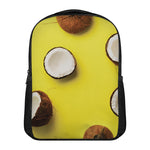 Yellow Coconut Pattern Print Casual Backpack