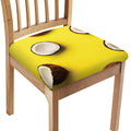 Yellow Coconut Pattern Print Chair Cushion Cover