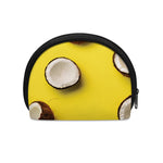 Yellow Coconut Pattern Print Coin Purse