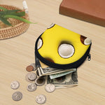 Yellow Coconut Pattern Print Coin Purse