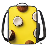 Yellow Coconut Pattern Print Crossbody Lunch Bag