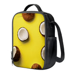 Yellow Coconut Pattern Print Crossbody Lunch Bag