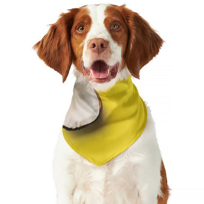 Yellow Coconut Pattern Print Dog Bandana
