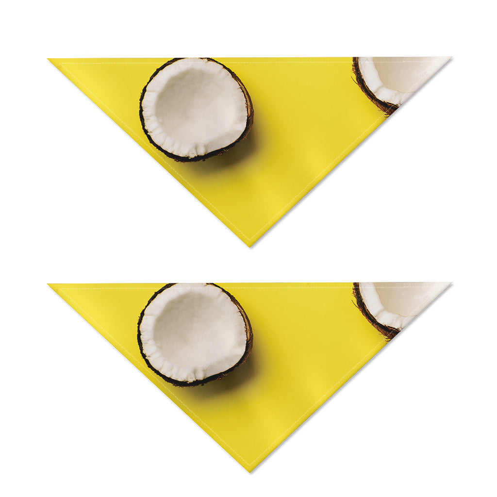 Yellow Coconut Pattern Print Dog Bandana