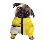 Yellow Coconut Pattern Print Dog Zip Up Jacket