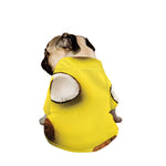 Yellow Coconut Pattern Print Dog Zip Up Jacket
