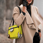 Yellow Coconut Pattern Print Double Strap Bible Bag