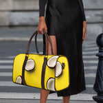 Yellow Coconut Pattern Print Duffle Bag