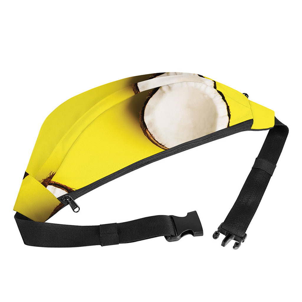 Yellow Coconut Pattern Print Fanny Pack