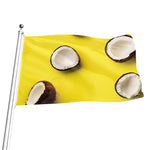 Yellow Coconut Pattern Print Flag