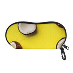 Yellow Coconut Pattern Print Glasses Case