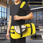 Yellow Coconut Pattern Print Gym Bag
