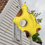 Yellow Coconut Pattern Print House Flag
