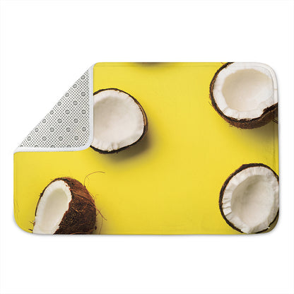 Yellow Coconut Pattern Print Indoor Door Mat