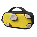Yellow Coconut Pattern Print Insulin Cooler Travel Case