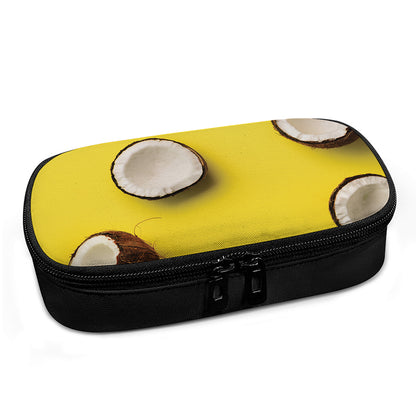 Yellow Coconut Pattern Print Insulin Cooler Travel Case