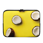 Yellow Coconut Pattern Print Laptop Sleeve