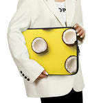 Yellow Coconut Pattern Print Laptop Sleeve