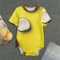 Yellow Coconut Pattern Print Men's Bodysuit