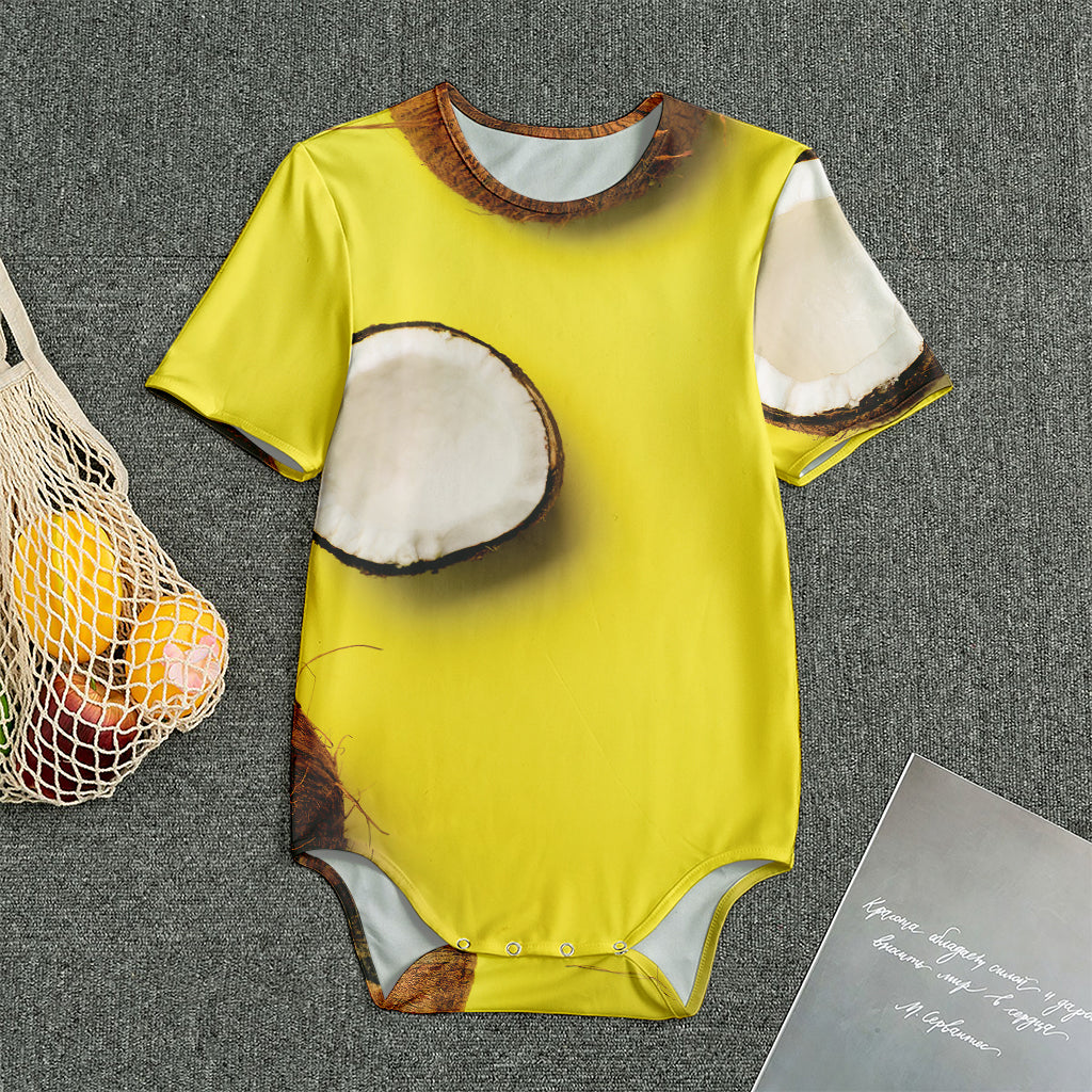 Yellow Coconut Pattern Print Men's Bodysuit