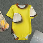 Yellow Coconut Pattern Print Men's Bodysuit