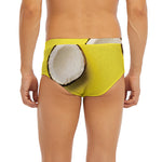 Yellow Coconut Pattern Print Men's Briefs
