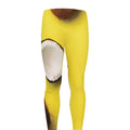 Yellow Coconut Pattern Print Men's Leggings