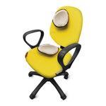 Yellow Coconut Pattern Print Office Chair Cover