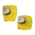 Yellow Coconut Pattern Print Office Chair Cover