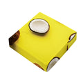 Yellow Coconut Pattern Print Outdoor Seat Cushion Cover